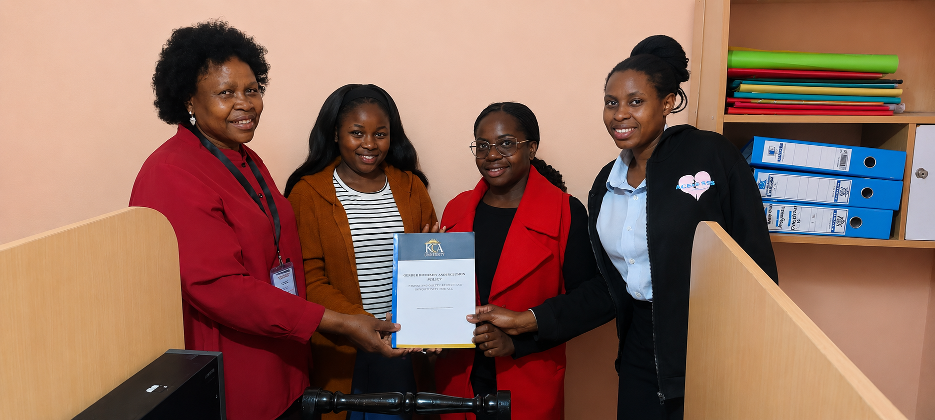 EMESA team presenting a gender diversity and inclusion policy document